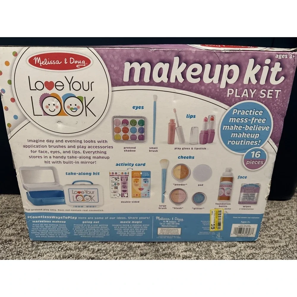 Melissa & Doug LOVE YOUR LOOK‎ - Makeup Kit Play Set S023 Mess Free Kit NIB NWT